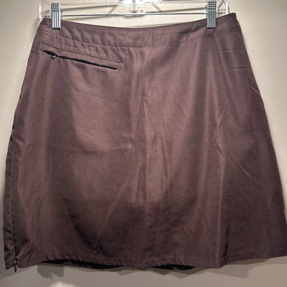 Patagonia W's Duway Skirt #58612 Size 10 EUC Water Repellent Skort Pocket Brown - Picture 3 of 9